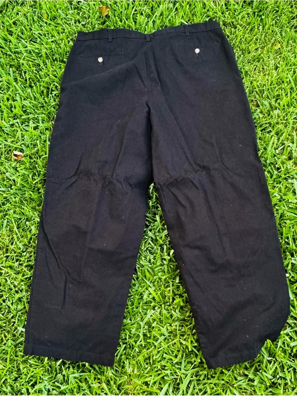 George Men's 46x32 Black Chino Pants Straight Fit